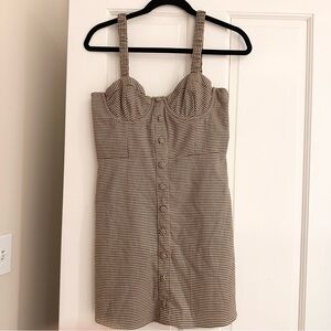 Sz M majorelle Arlana medium plaid bustier dress